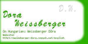 dora weissberger business card